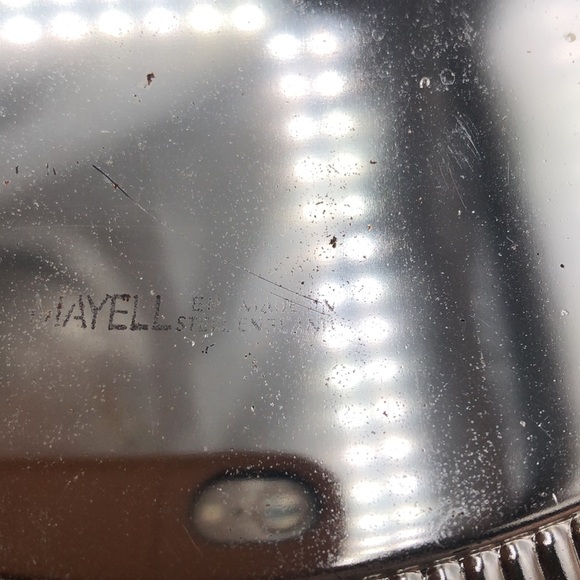 VINTAGE MAYELL SILVER PLATE BISCUIT BARREL ETCHED FLORAL, ATTACHED UNDERPLATE - Picture 10 of 10